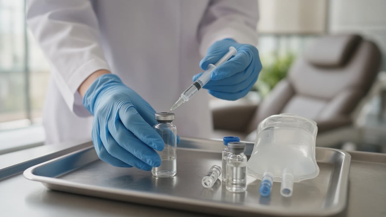 Specialty medication prepared in an infusion suite